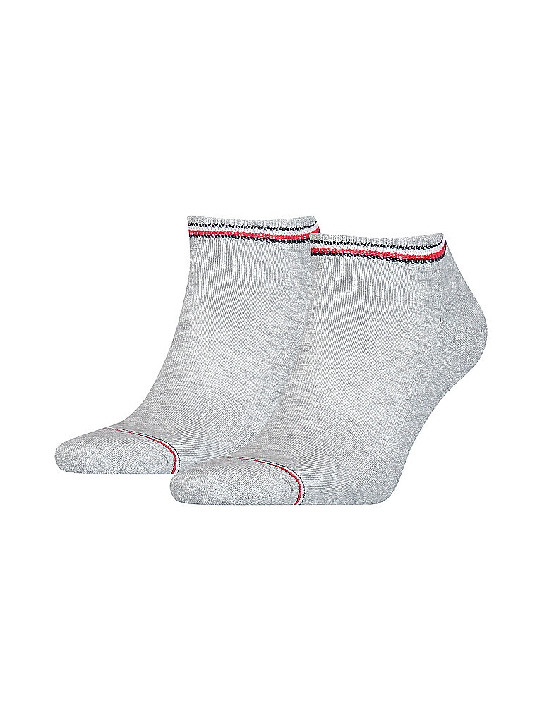 TOMMY HILFIGER Sneaker Socken 2-er Pkg. Black grau | 43-46